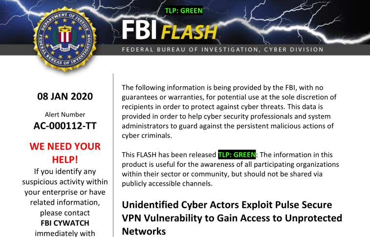 FBI Flash Alert AC-000112-TT